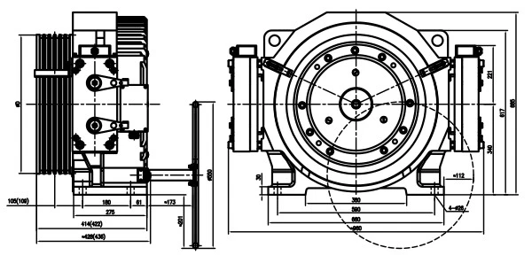 TORINDRIVE elevator traction machine GTW10L drawing TORINDRIVE elevator traction machine GTW10L drawing